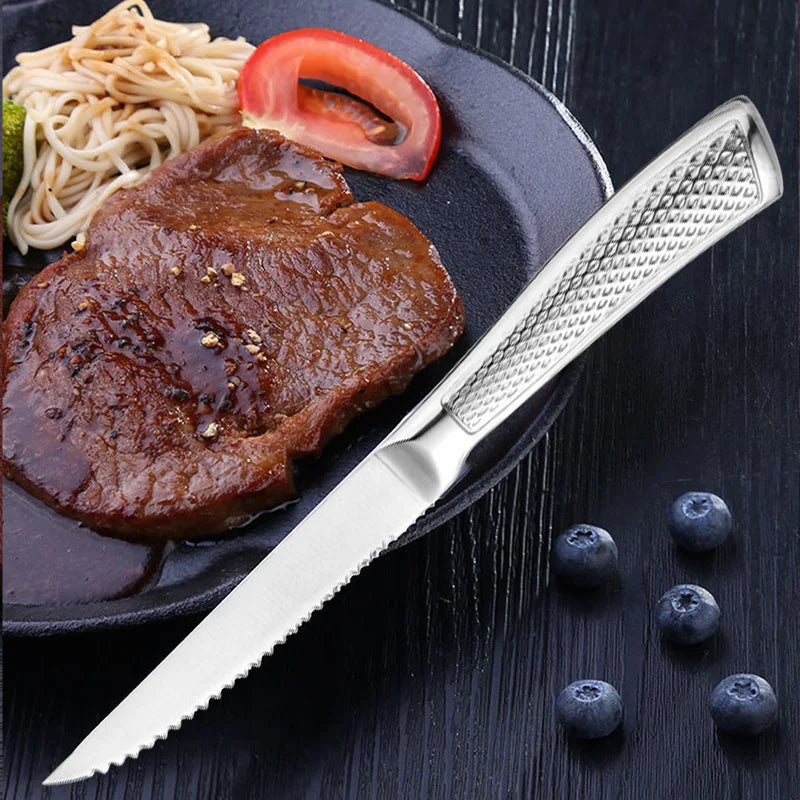 Stainless Steel Steak Knife Set – Serrated Knives 1, 3 or 6 Piece Steak Knife Set Axl