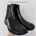 Women's Split Toe Tabi Chelsea Boots – Patent Leather Ankle Boot Tabi Ankle Boots Axl Thin sole 40