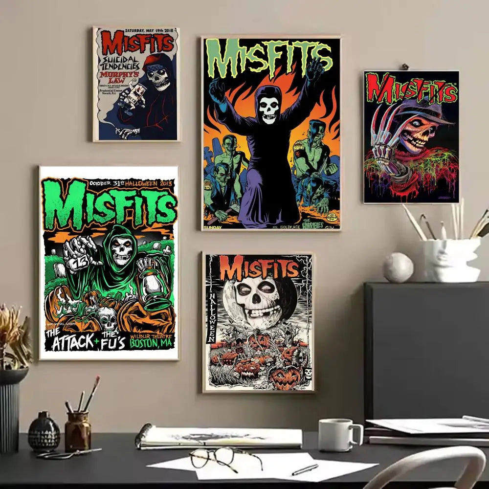 Misfits Band Canvas Wall Art Poster – Unframed Music Décor Canvas Wall Art Axl