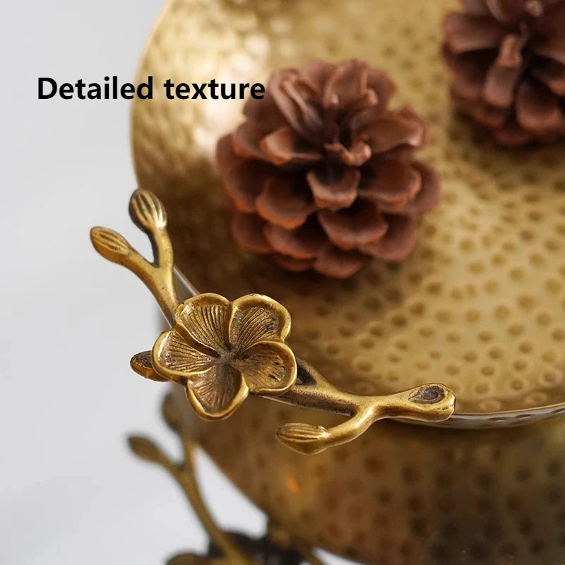 Brass Copper Fruit Plate – Retro Decorative Tray for Home Decorative Fruit Tray Axl