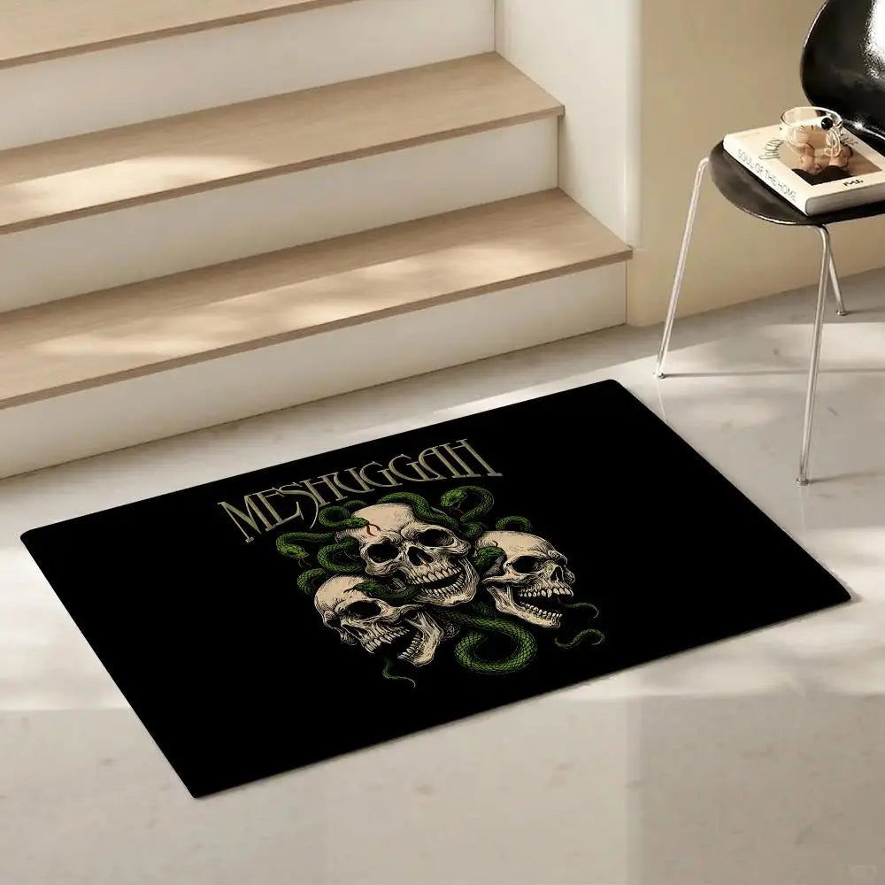 Meshuggah Metal Band Flannel Floor Mat – Non-Slip Indoor Rug Flannel Floor Mat Axl