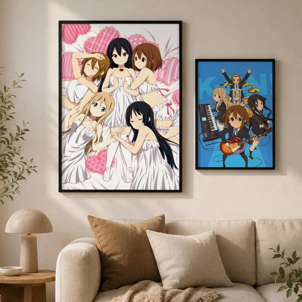 Anime K-ON! Waterproof PVC Peel-and-Stick HD Wall Poster Anime Wall Poster Axl
