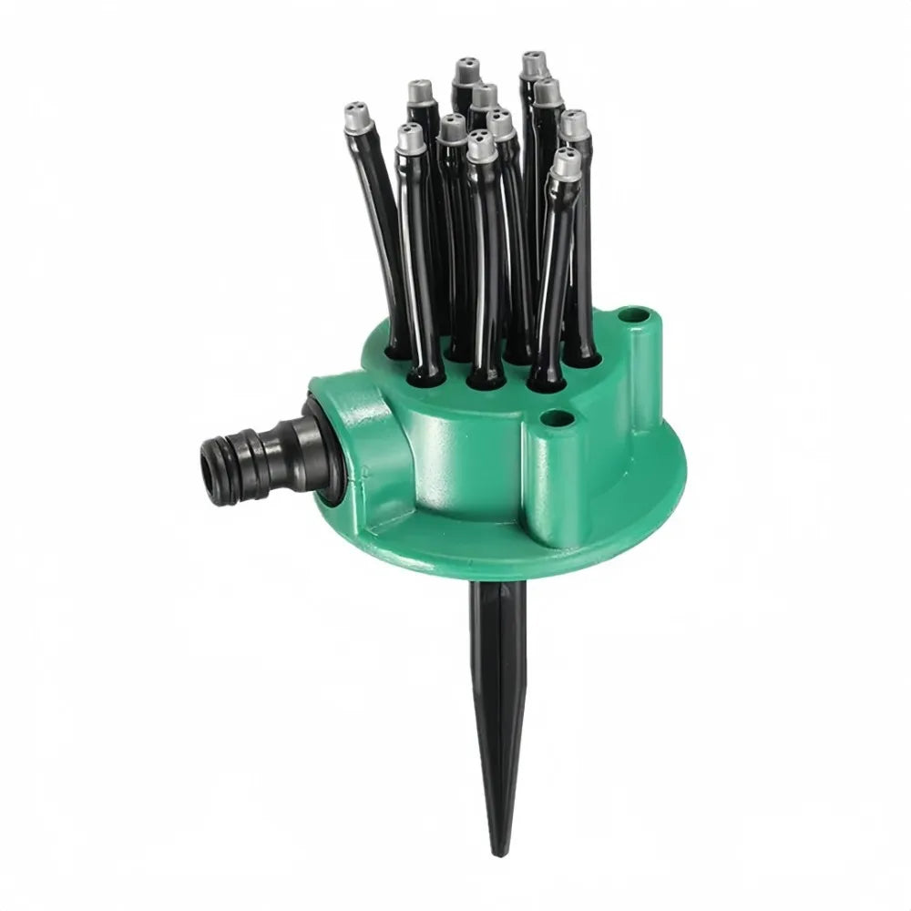 360° Multi-Head Garden Sprinkler – 12-Nozzle Lawn Irrigation Garden Sprinkler Axl