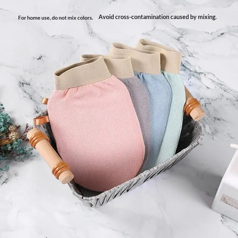 Microfiber Exfoliating Bath Gloves 4-Pack | Body Scrub Mitt Bath Scrub Glove Axl