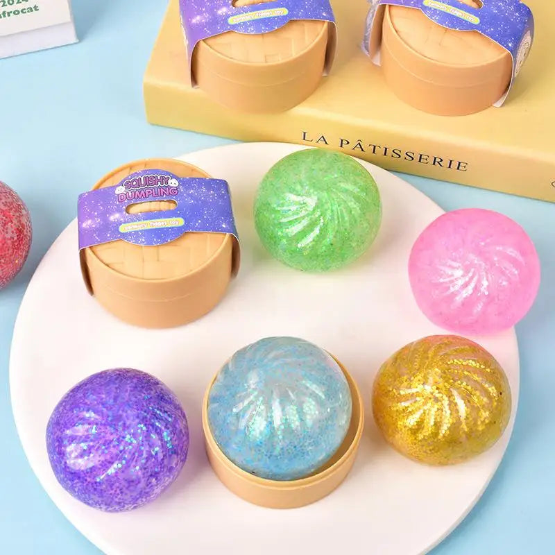Slow Rebound Dumpling Squeeze Toy – Soft TPR Fidget Ball Squishy Fidget Toy Axl