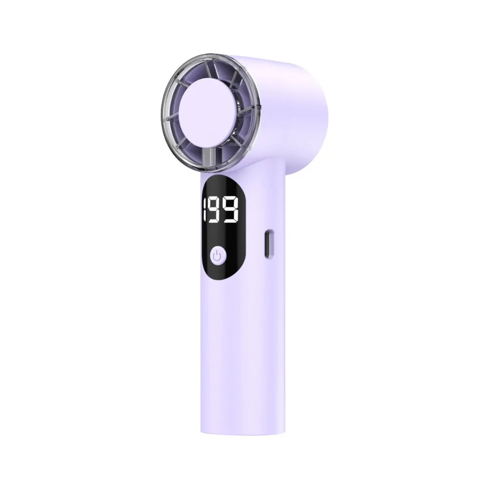 USB Rechargeable Handheld Fan – Portable Compact Desktop Fan Handheld Portable Fan Axl Purple