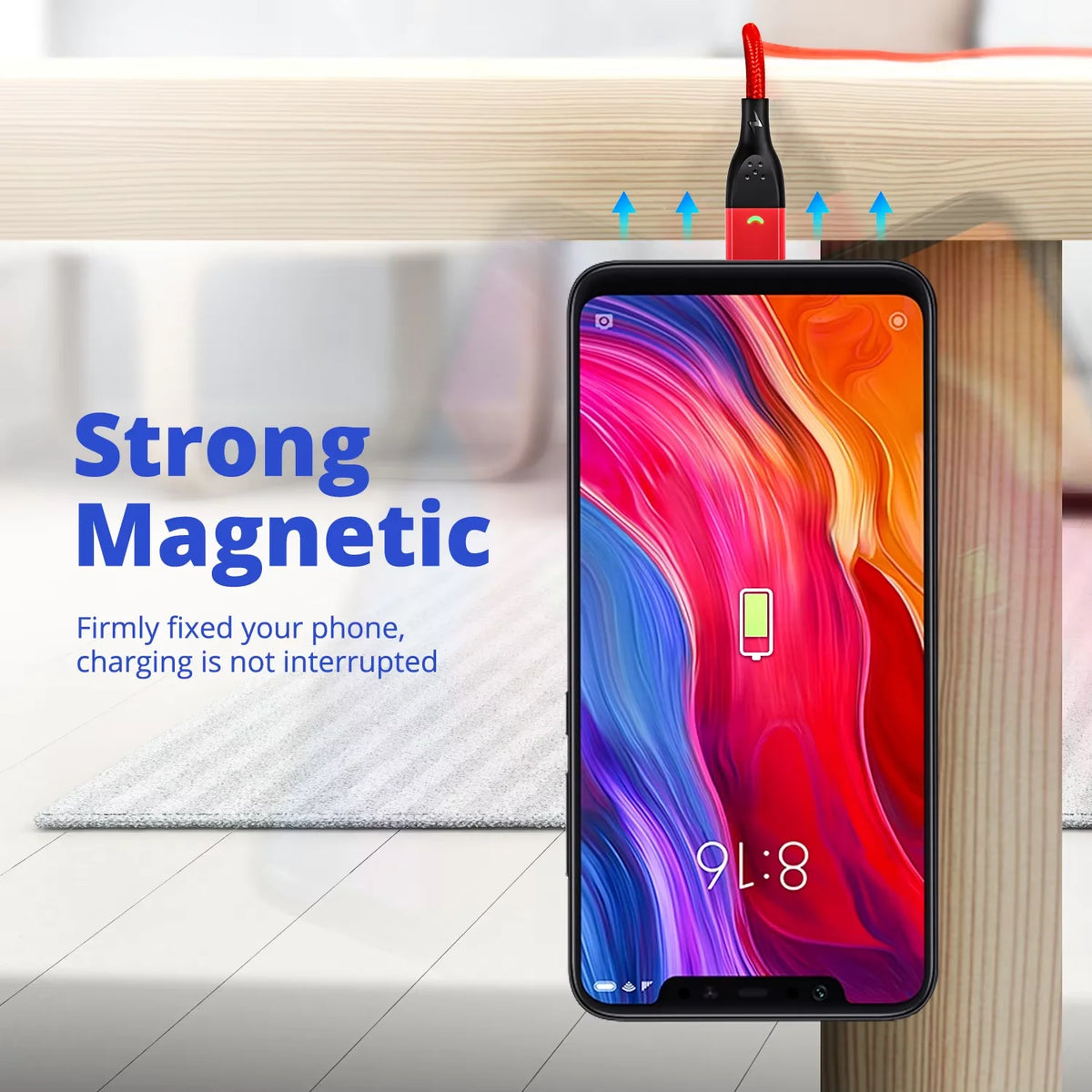 GUUGEI Magnetic USB-C & Micro USB Charging Cable for Android Magnetic Charging Cable Axl
