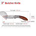 InLeung VG10 Damascus Steel Folding Kitchen Knife – Wood Handle Folding Kitchen Knife Axl Folding Knife A