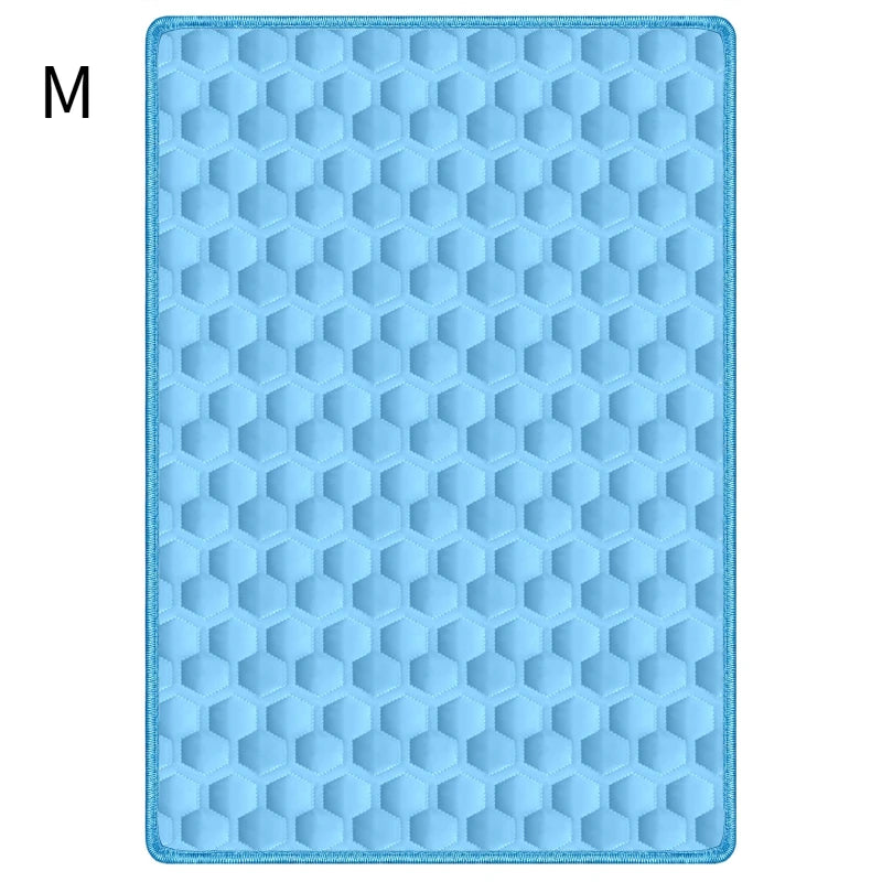 Pet Cooling Mat for Cats & Dogs – Breathable Lightweight Pad Pet Cooling Mat Axl BLUE-M