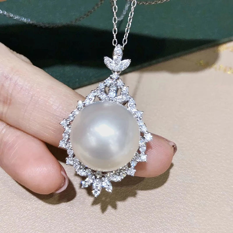 Huitan Flower Imitation Pearl Pendant Necklace | Women's Fashion Pearl Pendant Necklace Axl