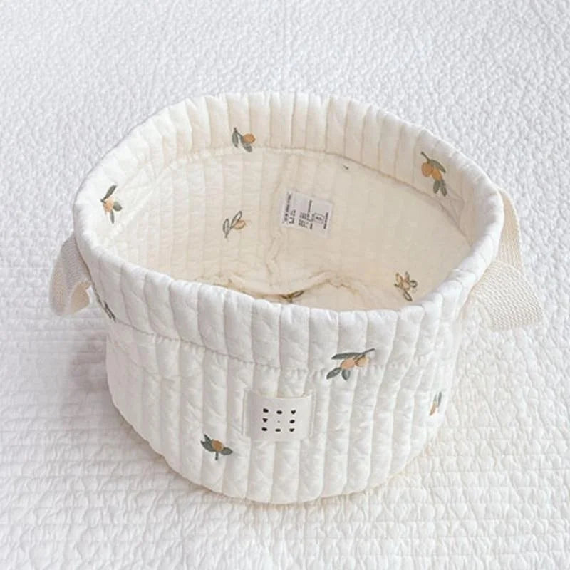 Cute Bear Embroidery Baby Diaper Bag & Storage Basket Baby Storage Organizer Axl