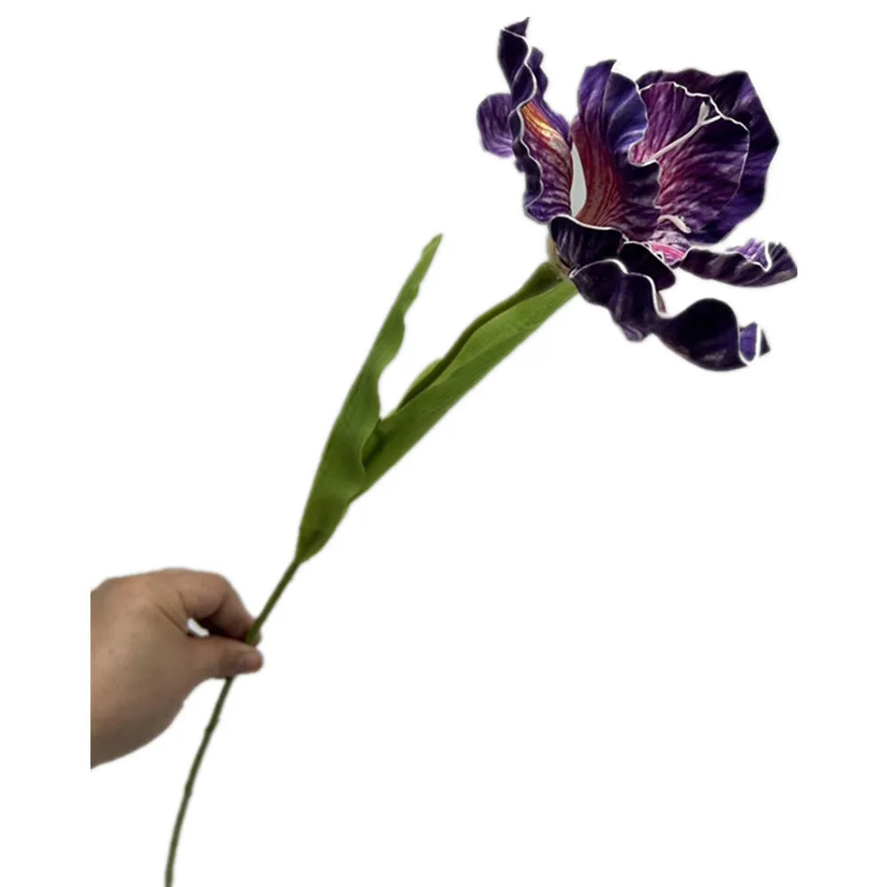 Artificial Real Touch Iris Flower Branch 63cm – Wedding Decor Artificial Flower Stem Axl