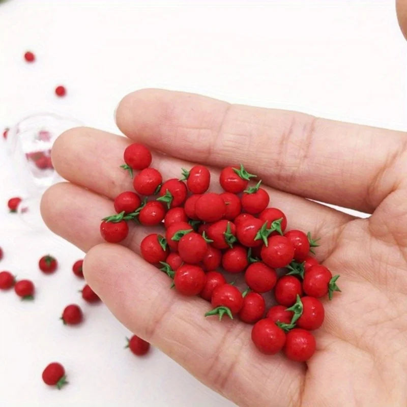 10 Pcs 1:12 Miniature Resin Tomatoes – Dollhouse Food Decor Dollhouse Miniature Axl