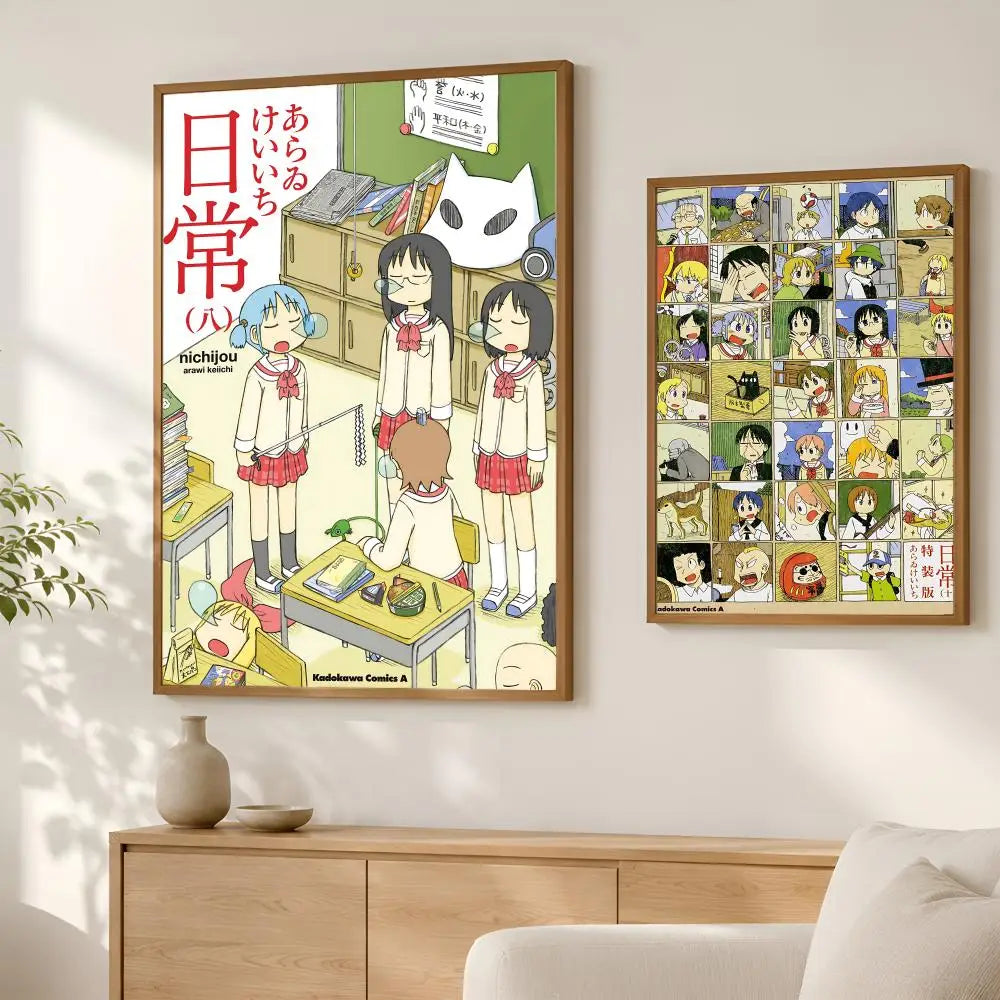 Nichijou My Ordinary Life Anime Wall Poster – Self-Stick HD Anime Wall Poster Axl