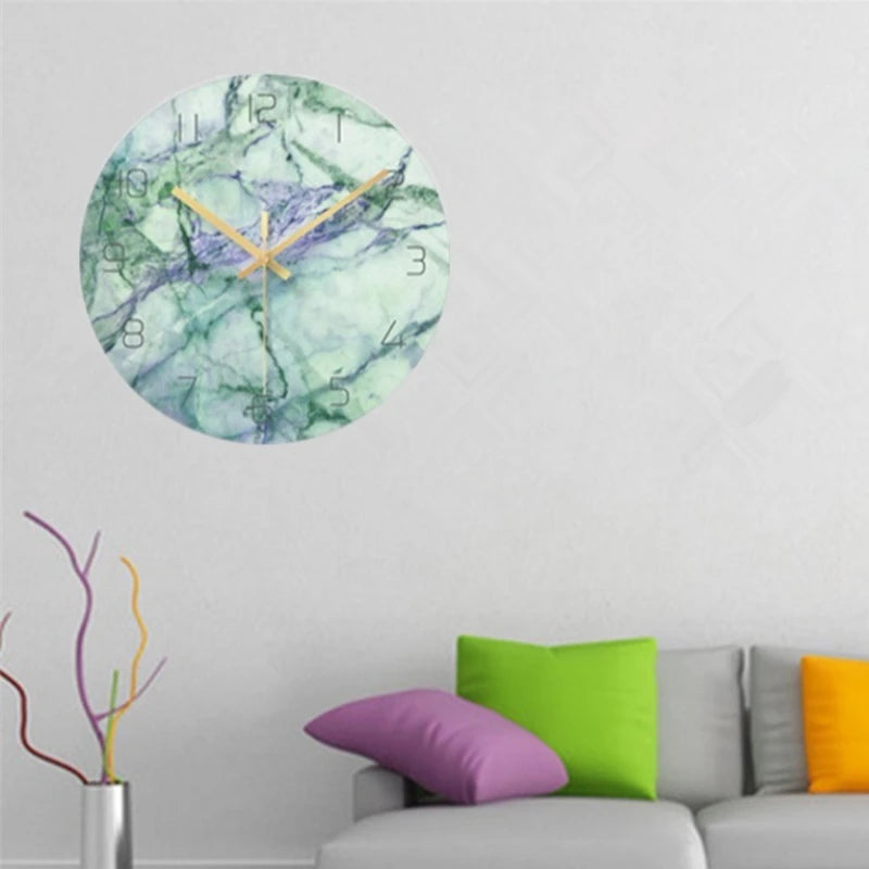Nordic Minimalist Glass Wall Clock – Silent Quartz 30cm Wall Clock Axl