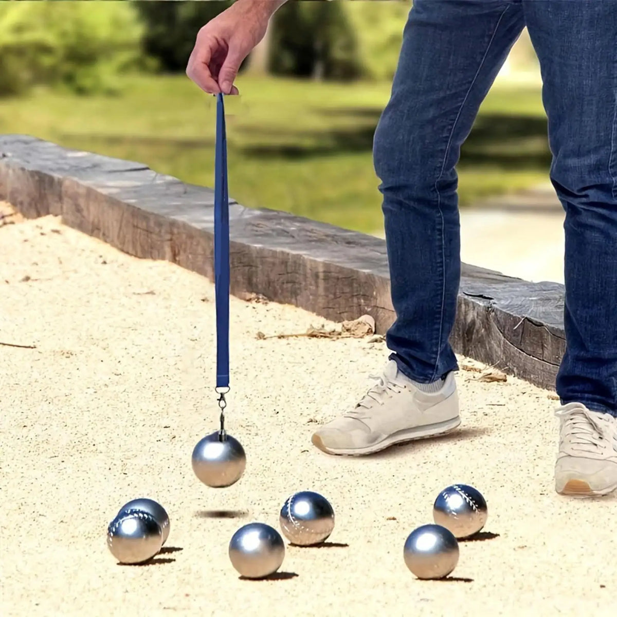 Bocce Ball Magnetic Picker Retriever with Rope | Steel Hook Bocce Ball Retriever Axl