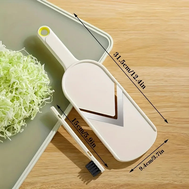 Multi-Functional Vegetable Slicer Grater & Cabbage Shredder Vegetable Grater Slicer Axl 1pc with brush