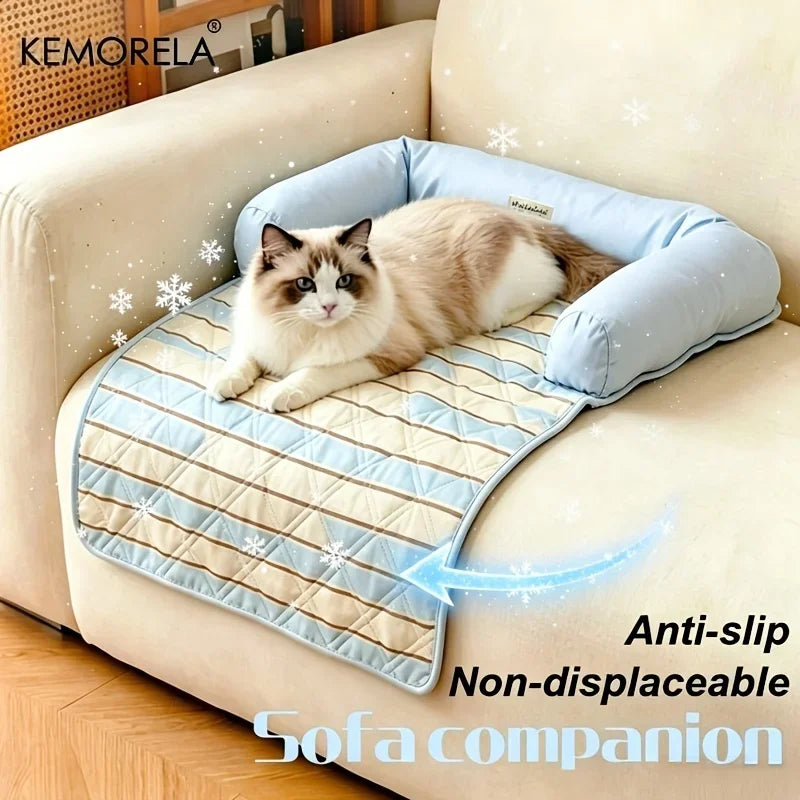 KEMORELA Cooling Pet Bed Cushion – Non-Slip Washable Dog & Cat Mat Pet Bed Cushion Axl