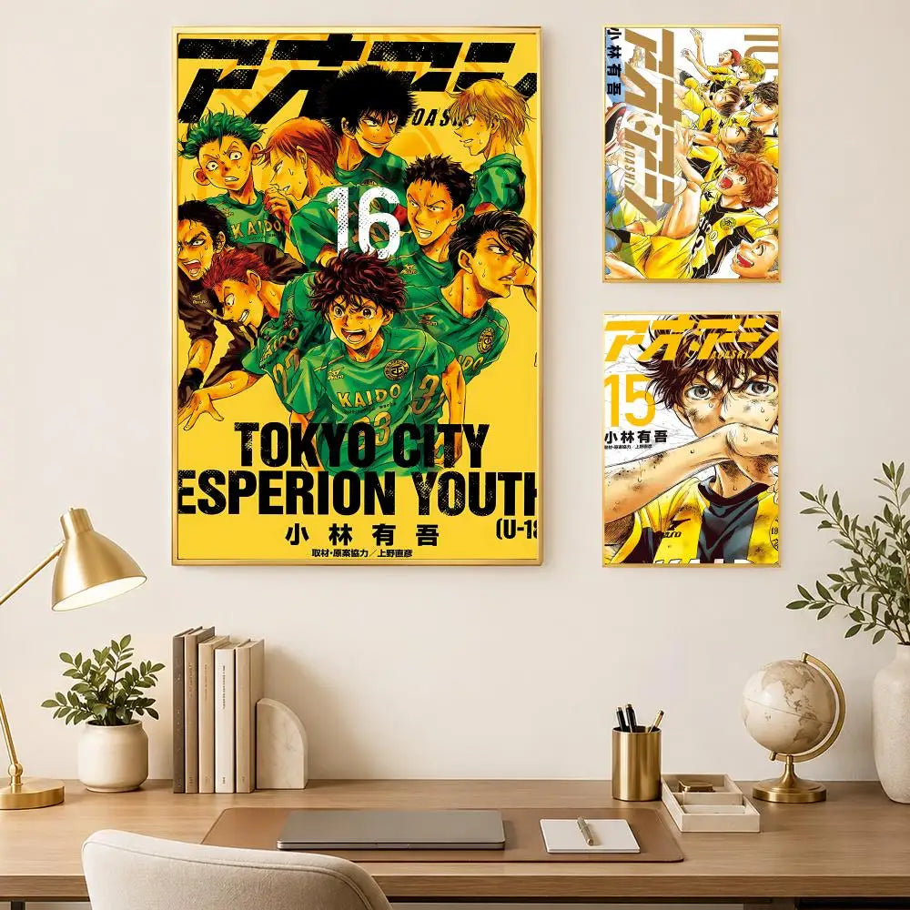 Ao Ashi Anime Self-Stick Wall Poster – HD Waterproof Art Anime Wall Poster Axl