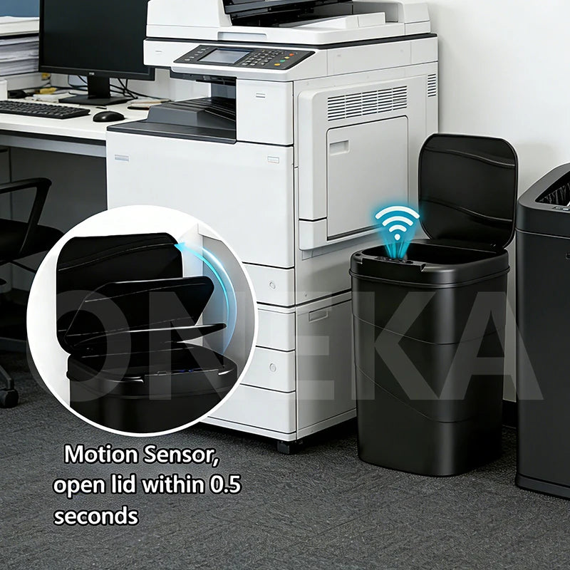 Smart Sensor Auto-Open Trash Can – Hands-Free Waste Bin Sensor Trash Can Axl