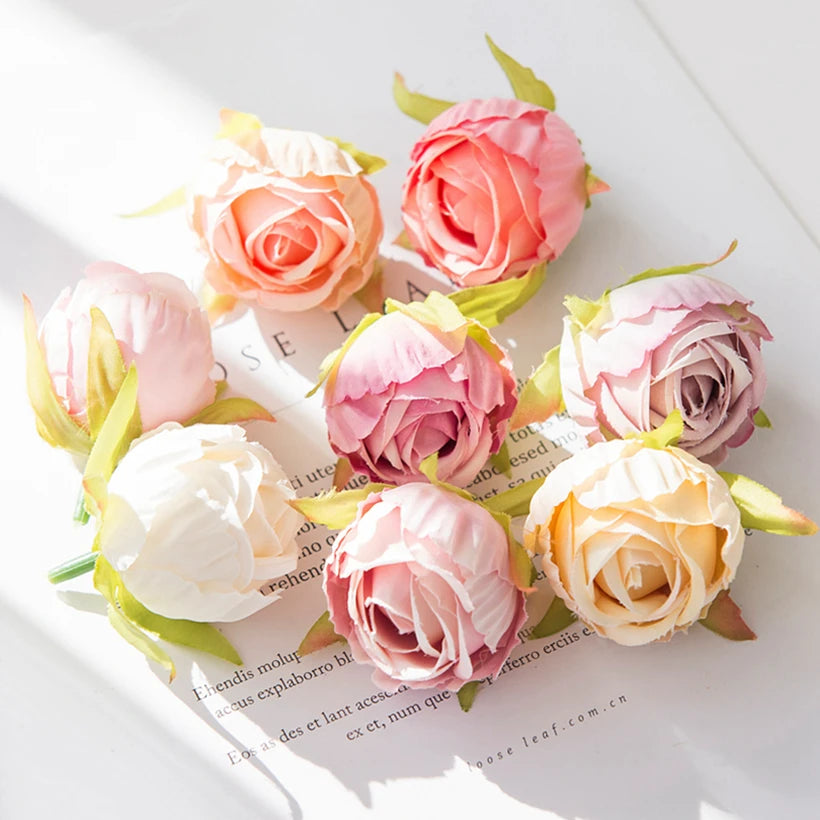 Silk Tea Bud Rose Artificial Flowers – Wedding & Home Décor Artificial Silk Flowers Axl