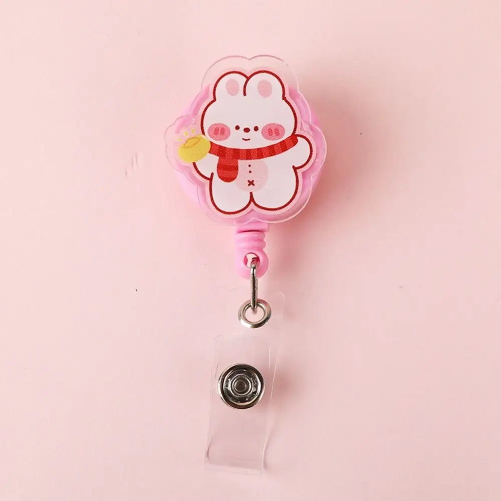 Retractable Badge Reel – Cartoon Acrylic ID Card Holder Clip Retractable Badge Reel Axl Style 10