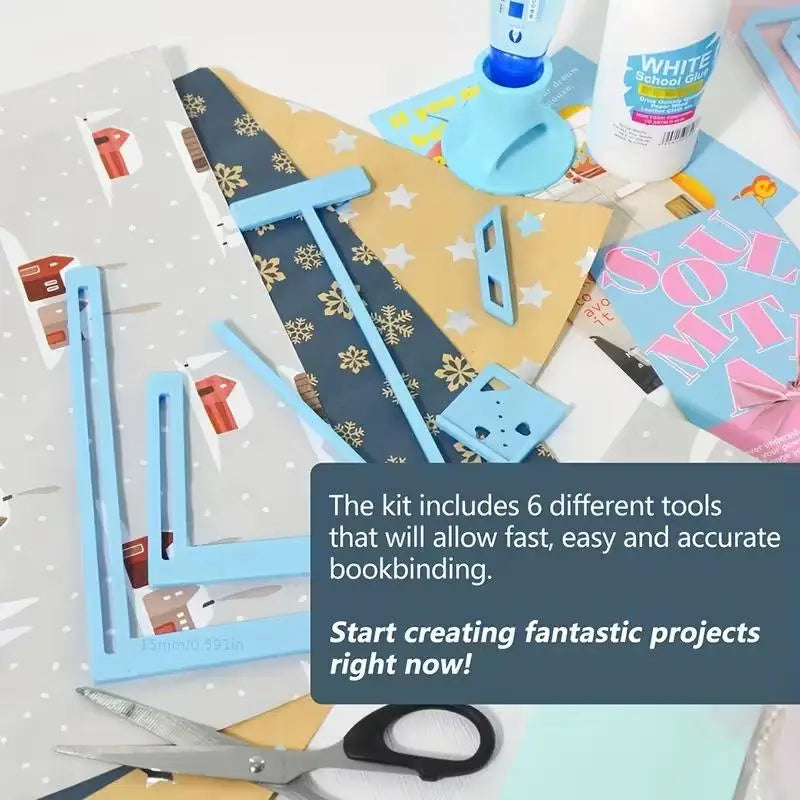 6-Piece Bookbinding & Scrapbooking Starter Tool Kit Bookbinding Craft Kit Axl