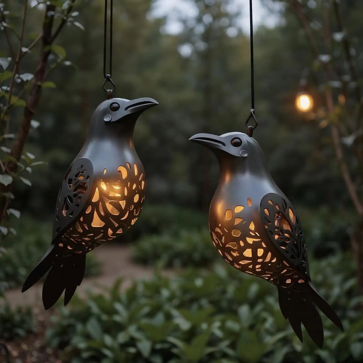 3D Gothic Crow Lantern – Hangable Raven Decor Light Decorative Hanging Lantern Axl