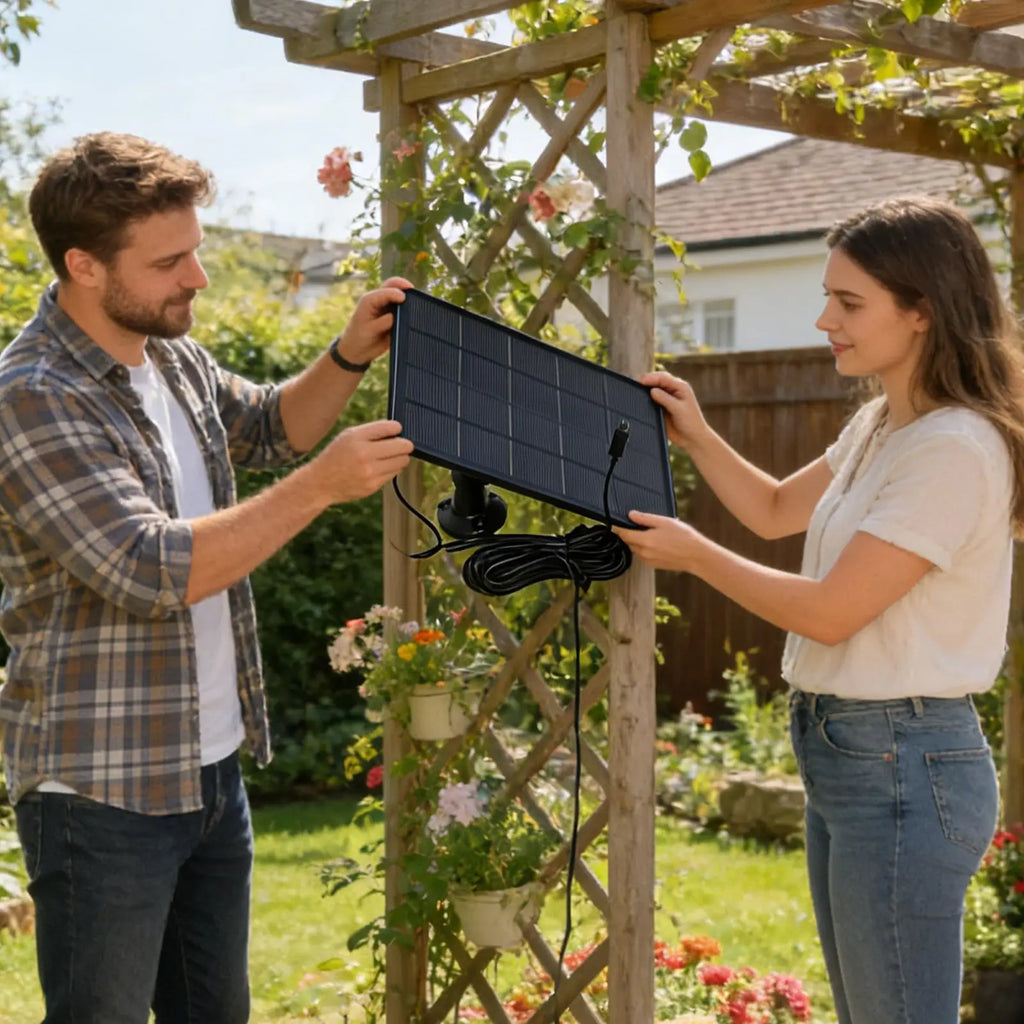20W Solar Panel Charger for Ring Camera – Weatherproof USB-C Solar Camera Charger Axl