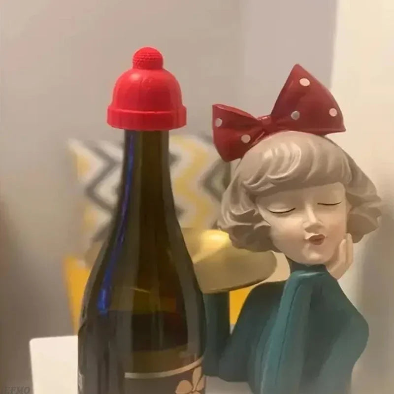 Silicone Little Red Riding Hood Wine Bottle Stopper & Cap Wine Bottle Stopper Axl