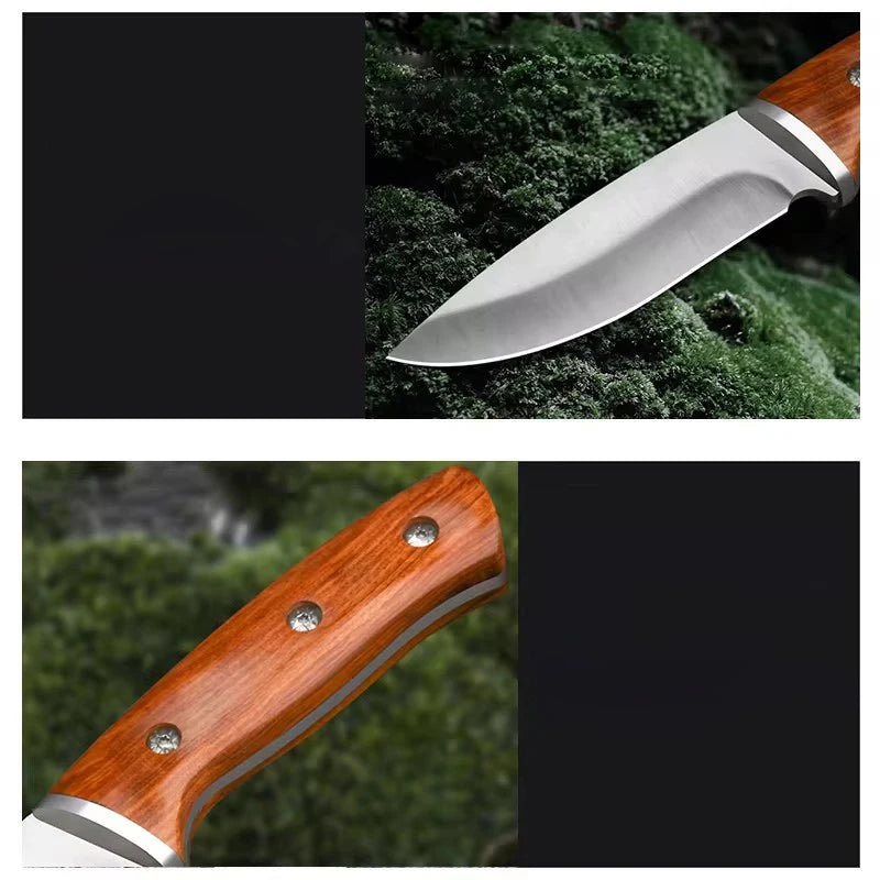 Handmade Forged Kitchen Knife – Stainless Steel & Wood Handle Kitchen Knife Axl