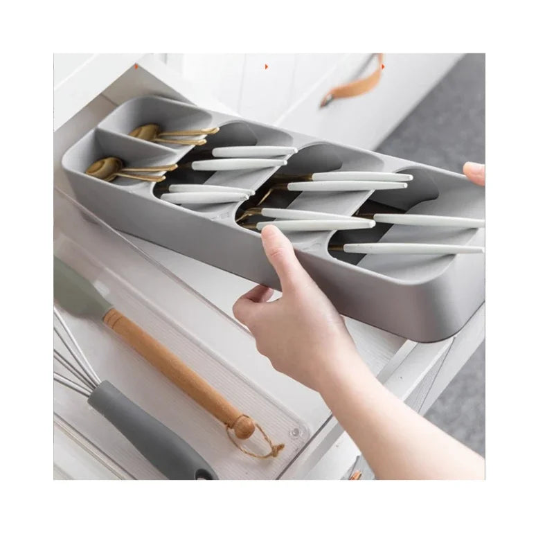 Cutlery Drawer Organizer – Knife Fork & Spoon Divider Box Cutlery Drawer Organizer Axl
