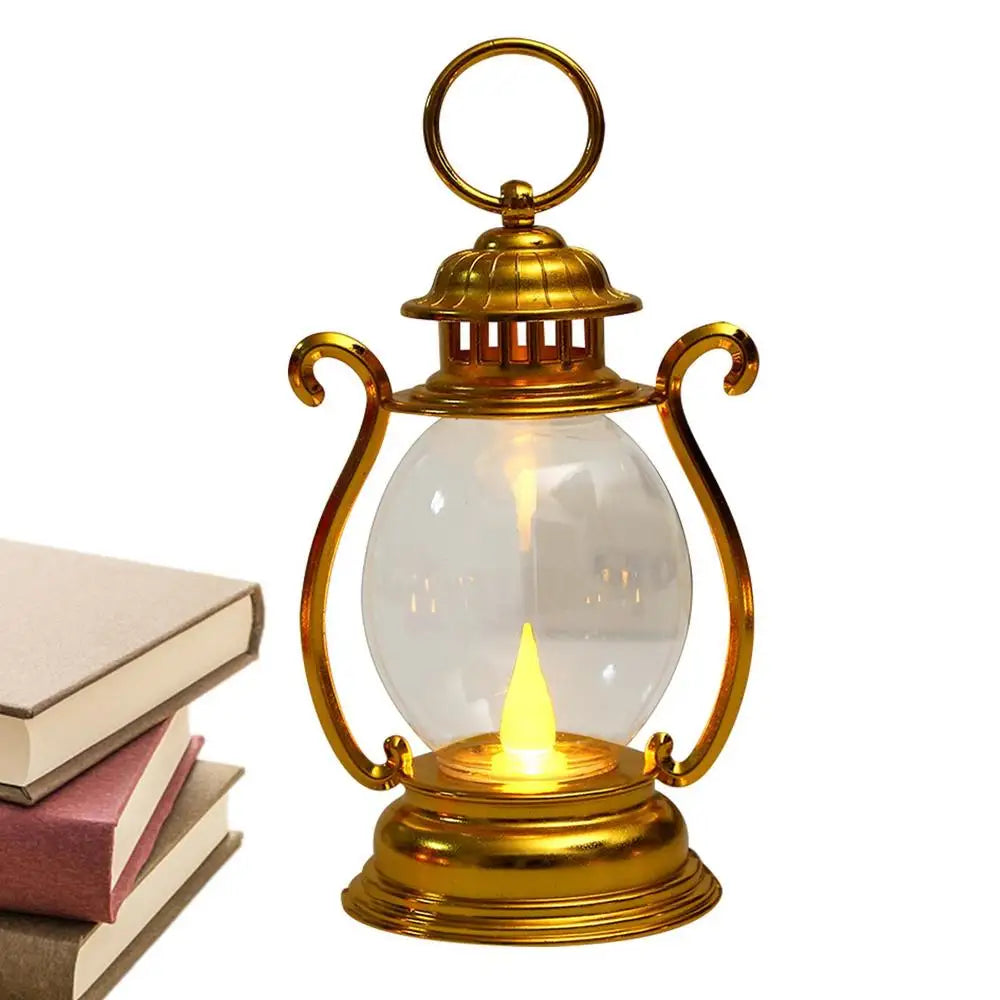 Retro Battery Powered LED Desk Lamp – Portable Vintage Lantern Retro LED Lantern Axl 04