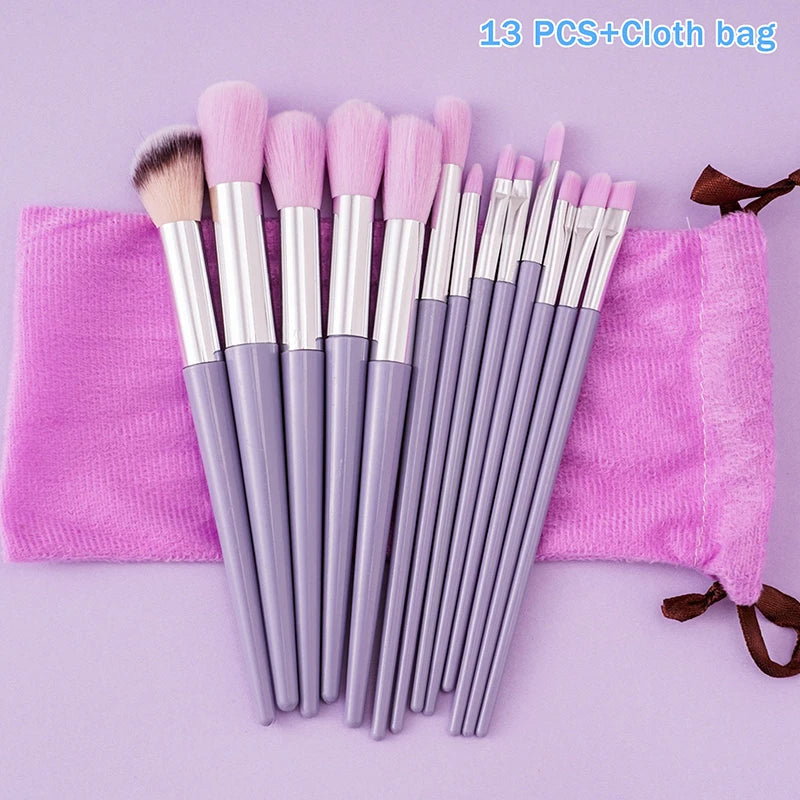 8/13 PCS Makeup Brush Set – Foundation, Powder & Eyeshadow Makeup Brush Set Axl A7