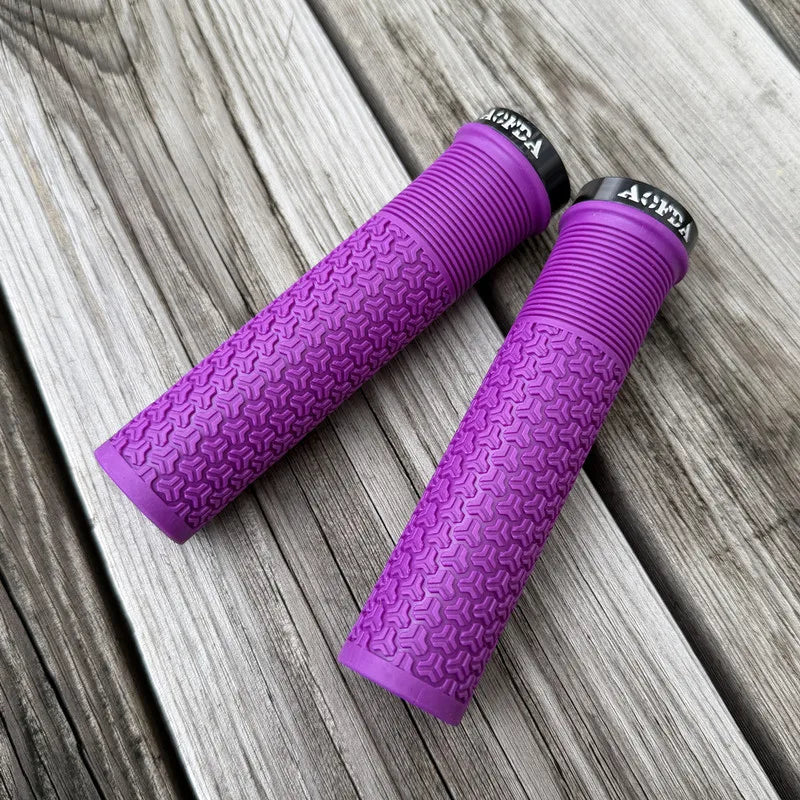 MTB Lock-On Handlebar Grips – Anti-Slip Rubber | Axl Bike Grips MTB Handlebar Grips Axl
