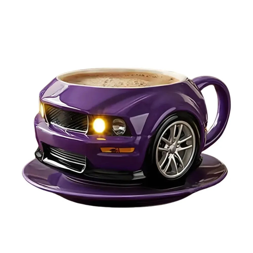 Car Shaped Stainless Steel Coffee Mug | Novelty Truck Gift Novelty Coffee Mug Axl Purple one size