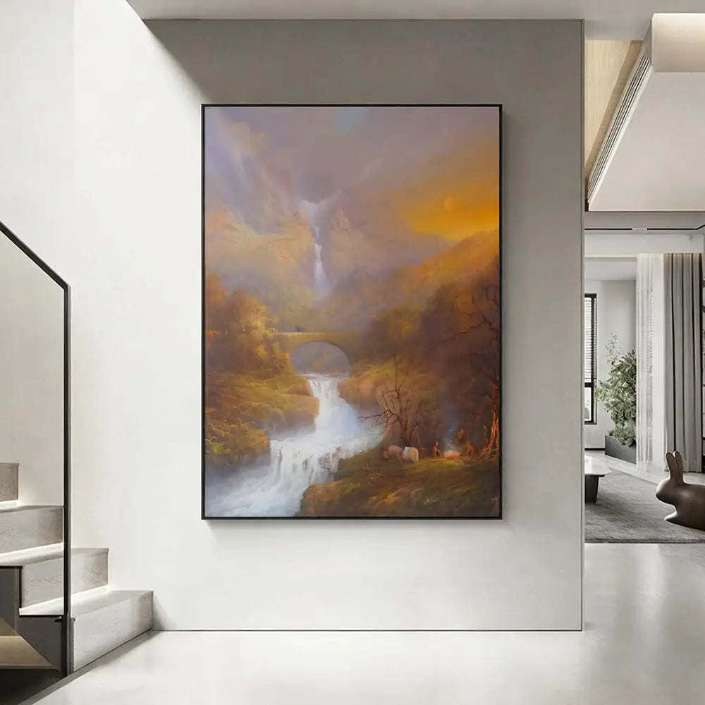 Tolkien Landscape HD Art Poster – Waterproof Sticky Wall Decor Wall Art Poster Axl White5 21X30cmNoframe