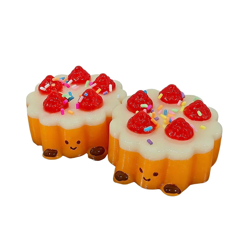 Strawberry Egg Tart Squeeze Toy – Cute Fidget Sensory Toy Fidget Squeeze Toy Axl