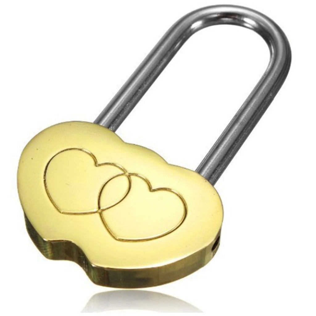 Engraved Double Heart Love Lock – Romantic Wishing Padlock Love Lock Keepsake Axl