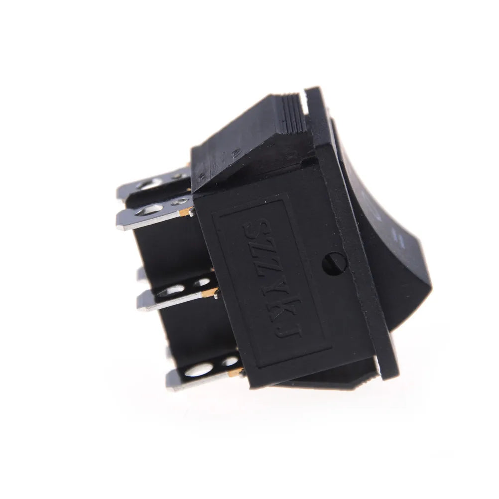 KCD4 DPDT Rocker Switch Black ON/OFF/ON 6 Pin 16A 250VAC Rocker Switch Axl