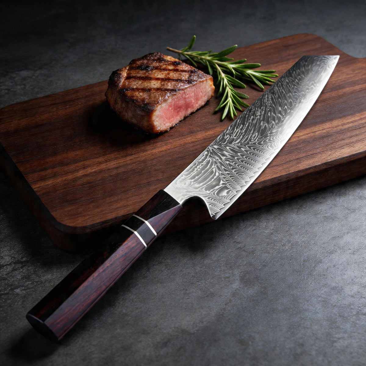 XITUO 8" Kiritsuke Chef Knife – VG10 Damascus Steel & Wood Handle Damascus Chef Knife Axl