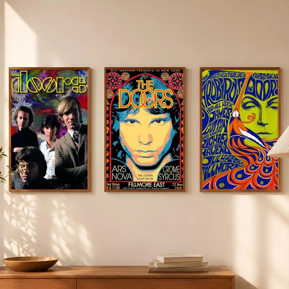 The Doors Poster Self-Stick HD Waterproof Wall Art Décor Wall Art Poster Axl