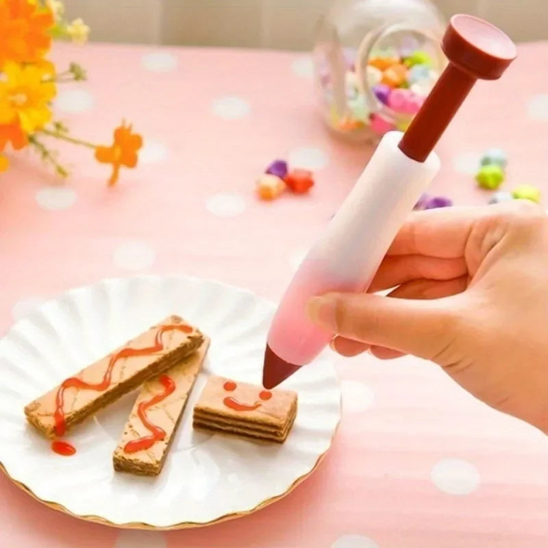 Silicone Chocolate Writing Pen – Cake & Pastry Decorating Tool Cake Decorating Pen Axl