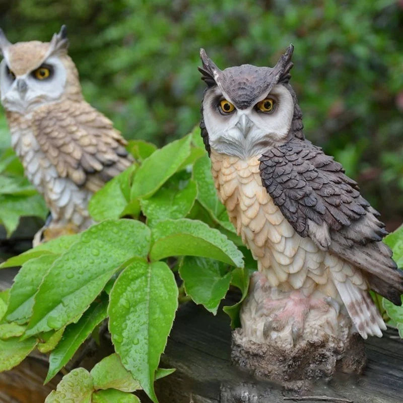 Cute Owl Resin Figurine – Indoor & Outdoor Garden Ornament Garden Figurine Axl