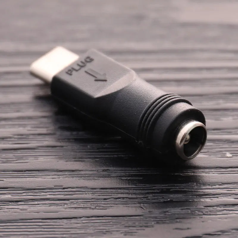 DC 5.5x2.1mm Female to USB Type-C Male Power Adapter Converter Power Adapter Converter Axl Onesize