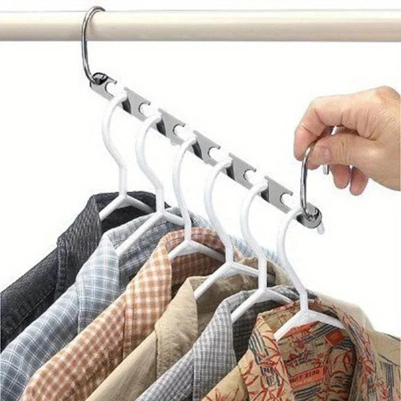 6-Hole Metal Coat Hanger – Space-Saving Closet Organizer Coat Hanger Organizer Axl