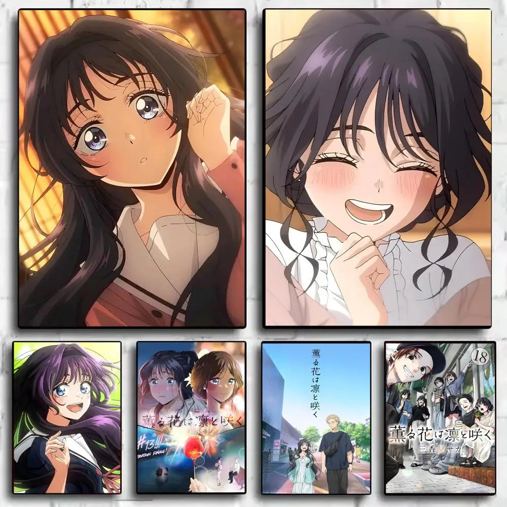 Kaoruko Waguri Anime Self-Adhesive Poster Sticker | Wall Art Anime Wall Sticker Axl