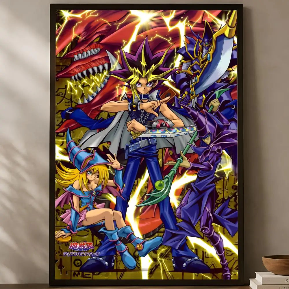 Yu-Gi-Oh Self-Stick HD PVC Wall Poster – Waterproof Home Decor