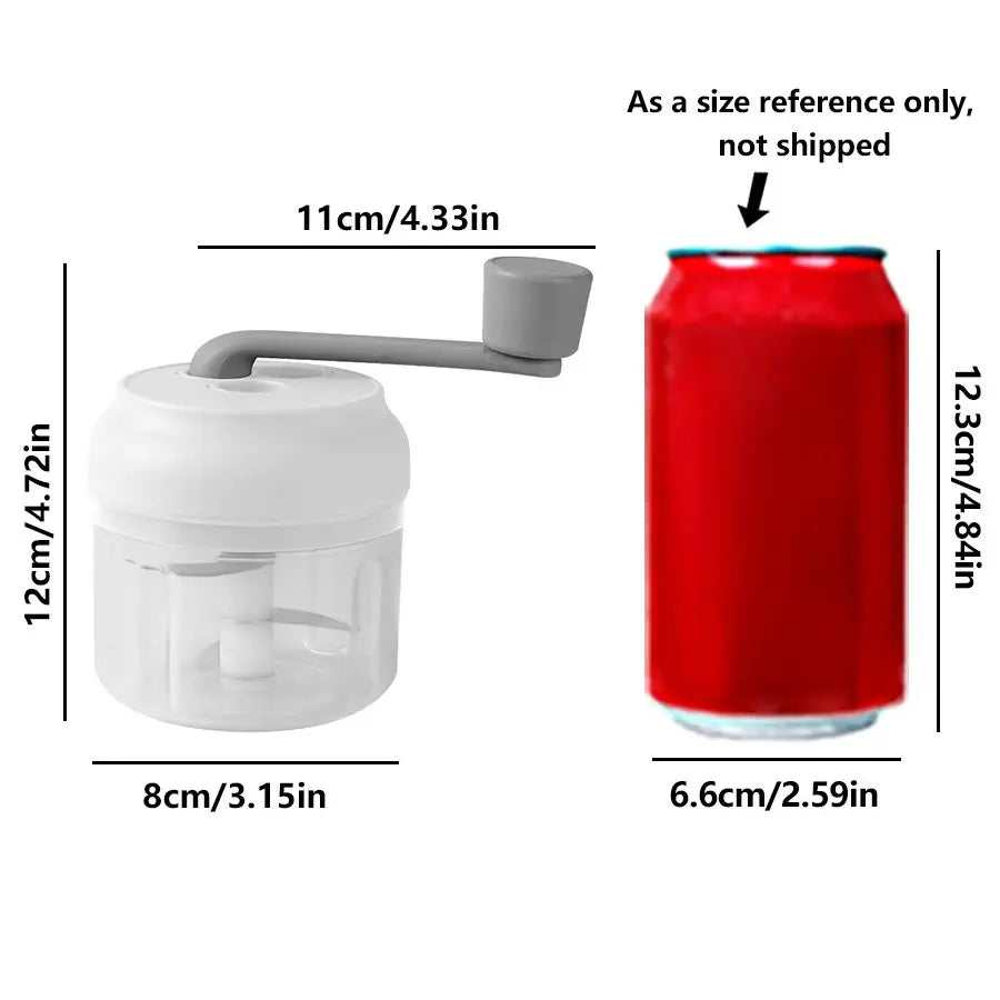 Mini Manual Garlic Chopper & Vegetable Mincer – 2pc Set Garlic Chopper Axl 1 piece white 250ml