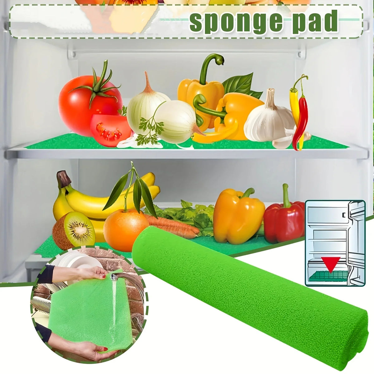 Reusable Breathable Refrigerator Drawer Liners – Produce Fresh Fridge Drawer Liners Axl